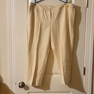 Linen Loft Size 16 Cream Pants
